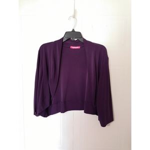 Purple Stretch Bolero Cover Up